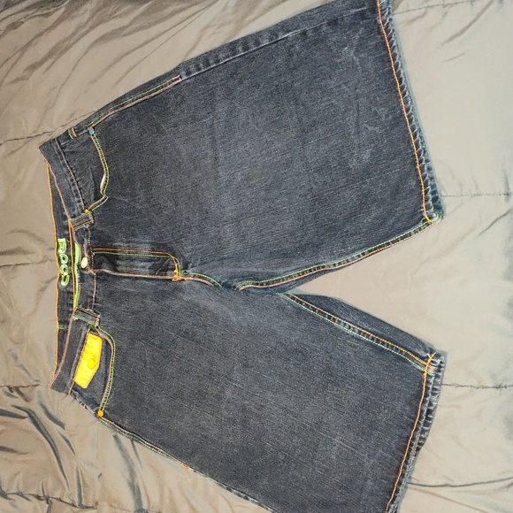 Coogi Men's Dark Blue Jeans with Colorful Pocket Design ππ½ - Picture 5 of 7